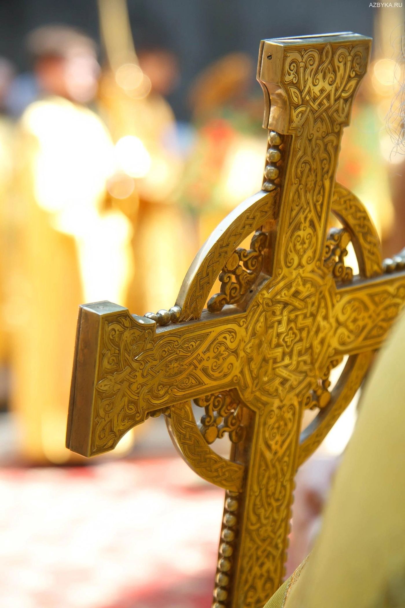 Orthodox cross at Divine Liturgy